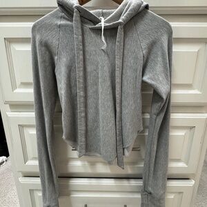 ARE YOU AM I - Size Small Extra Long Sleeve Sweat Top With Hood